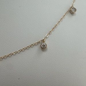 Jewelry | Solid 14k Yellow Gold Genuine Diamond Station Necklace | Poshmark